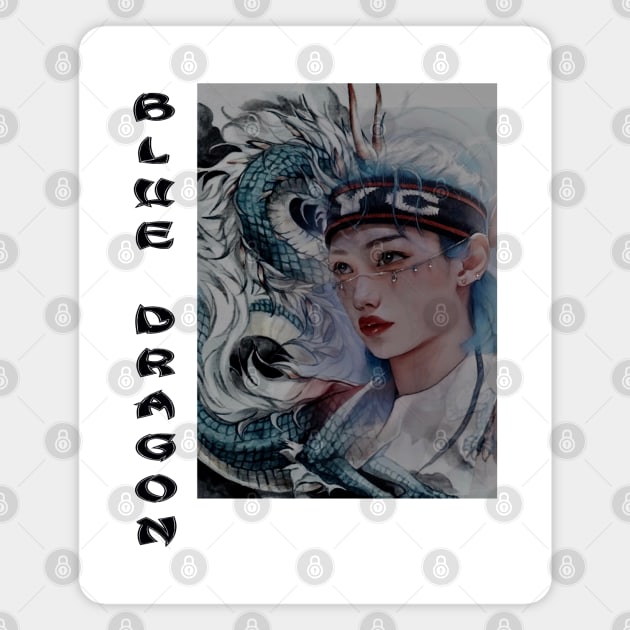 K-pop Fan Art Felix - 5 Stars - Blue Dragon Yongbokie Magnet by ArtFulArts